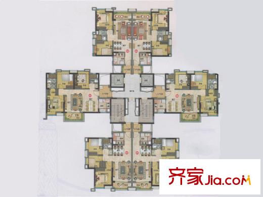 万科东荟城C8栋平层图