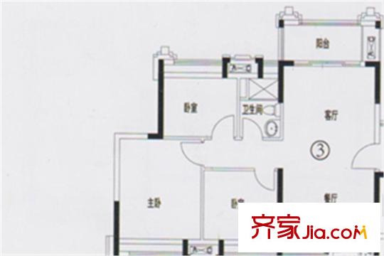 倾城国际4栋03单位 2室2厅1卫1厨