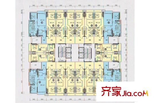 敏捷・星悦国际2栋上层平面图