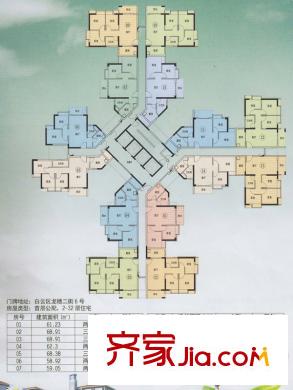 龙归城J-2B栋标准平层图