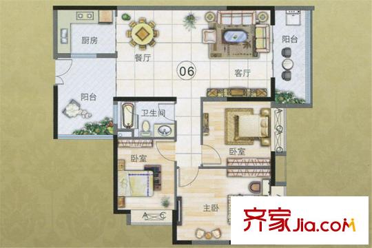 东华・星域C1栋06单元 3室2厅2卫1厨