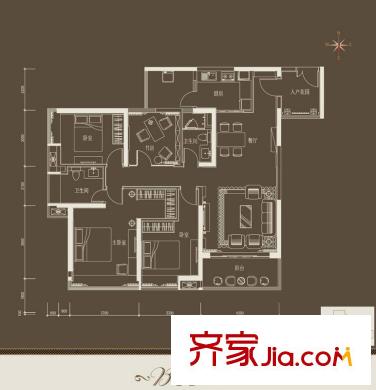 东山月府B栋03单元 4室2厅2卫4厨