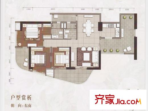文德先生住宅03单元 3室2厅2卫1厨