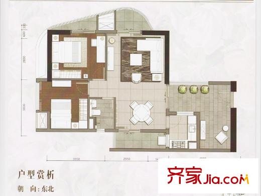 文德先生住宅06单元 2室2厅1卫2厨