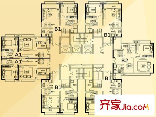 萝岗敏捷广场C7栋居住型公寓底层平面图