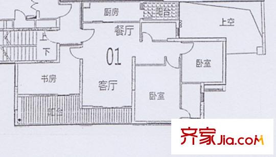 荣御府山水庭苑G101户型 3室2厅2卫1厨