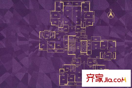 越秀星汇金沙1、2、3栋平层图