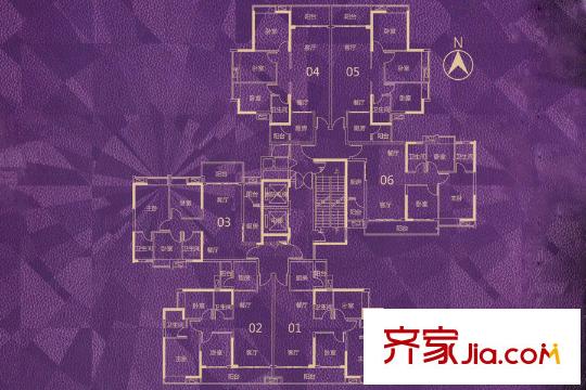 越秀星汇金沙7栋平层图