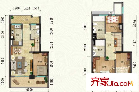 君华御府01座06户型图 4室3厅3卫1厨