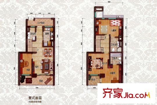 君华御府9栋01户型图 3室2厅3卫1厨