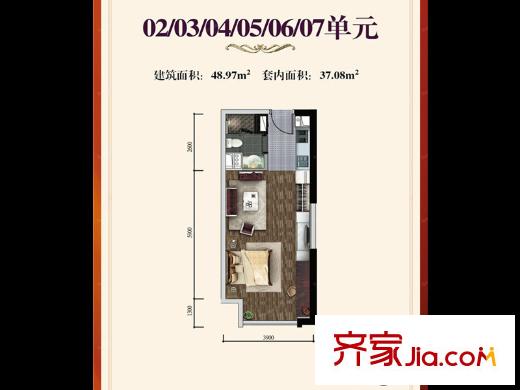 合生广场B栋02/03/04/05/06/07单元 1室1厅1卫1厨