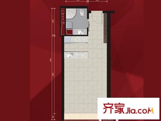 CFD商汇A1(44-47平)黄金商务空间 1室1厅1卫1厨