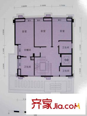 御湖名邸梅菁街1-32号-二层户型 5室2厅5卫1厨
