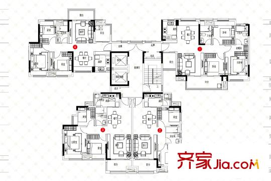 广州保利天汇户型图-齐家网小区库