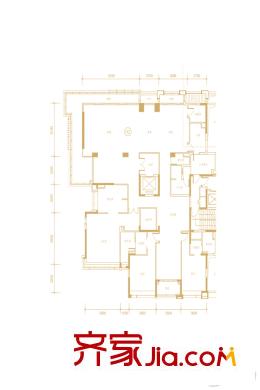 保利云禧西区T11栋02户型 5室3厅4卫2厨