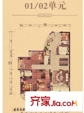 珠江帝景・紫龙府01、02单元 5室2厅1卫1厨