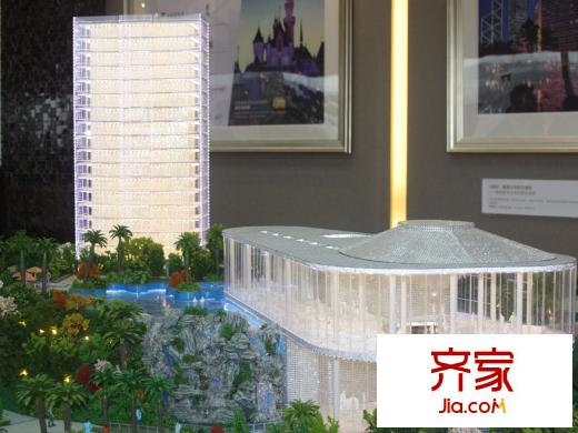 新福港・鼎峰第10栋与会所沙盘图(2014.3.12)