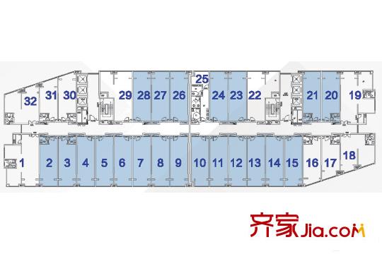 敏捷・科创中心1座平层图