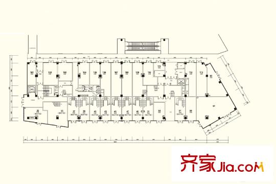 奥园国际中心1F商铺户型图 1室
