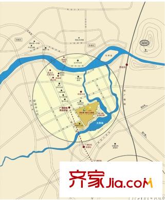 碧桂園?輕軌悅城區(qū)位圖