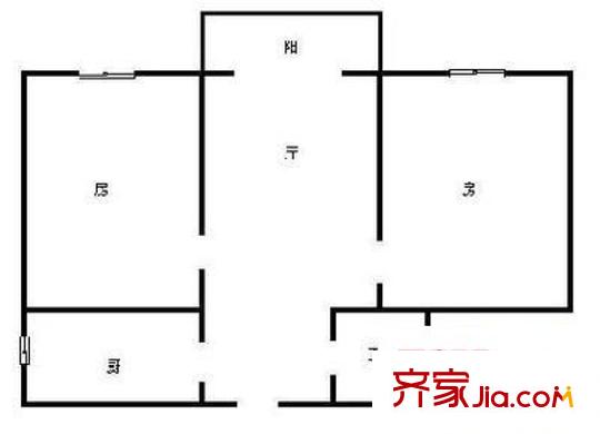 宝雅花园 2室 户型图