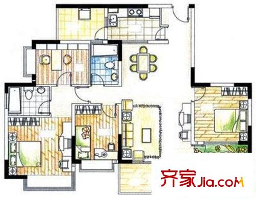 朗苑 1室 户型图