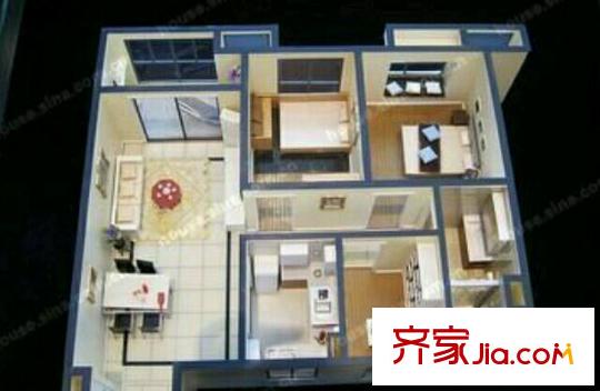 富通城五期 4室 户型图