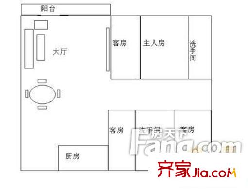 深圳 前海花园三期 四居室 四房二厅二卫