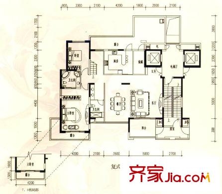 振业城五期 4室 户型图