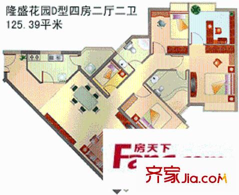 深圳 隆盛花园 户型图2
