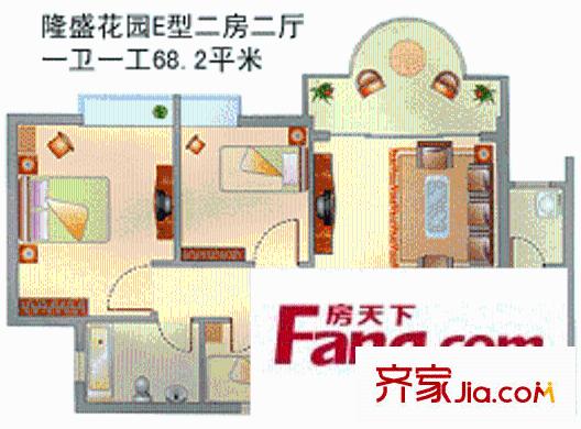 深圳 隆盛花园 户型图1