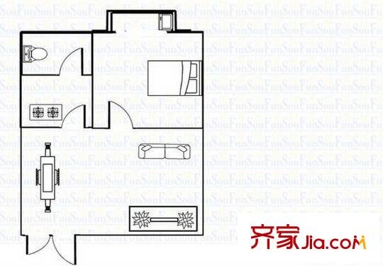 紫薇花园 0室 户型图