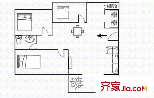 紫薇花园 0室 户型图