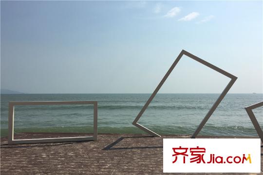 保利金町湾项目50米处海景沙滩