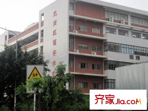 美域蓝湾地块龙岗区福安学校侧面