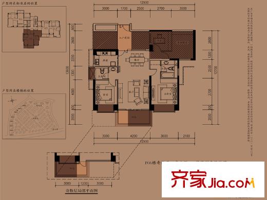 城建仁山智水花园HR1-2 F06栋02房 4室2厅2卫1厨