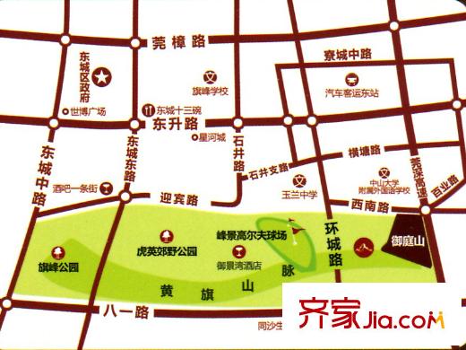 宏远御庭山交通图