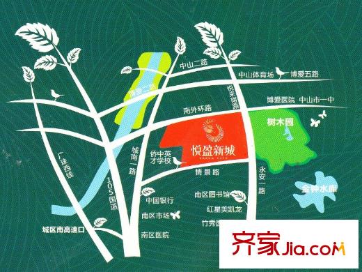 悦盈新城交通图