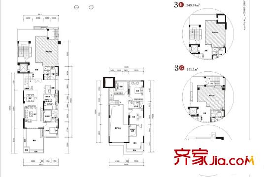 林语堂3C户型 4室2厅3卫1厨