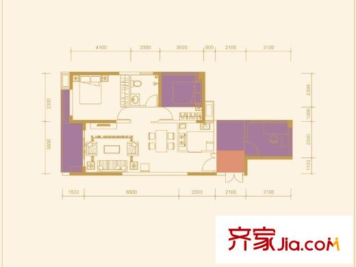 平吉上苑1栋A座A/G户型/1栋B座A/D户型 3室2厅1卫1厨