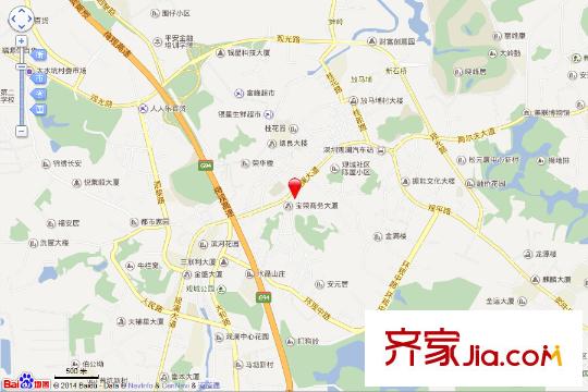 深业泰然观澜玫瑰苑交通图