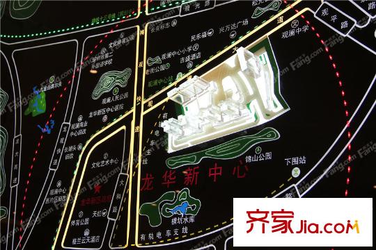 深业泰然观澜玫瑰苑区位图实景图(2015-6-17)