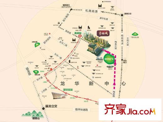 幸福城交通区位图