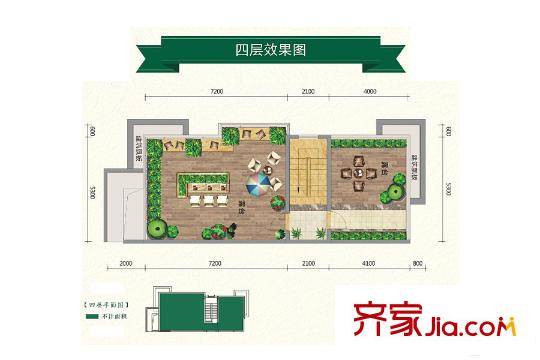 班芙春天177平别墅四层 5室2厅5卫1厨