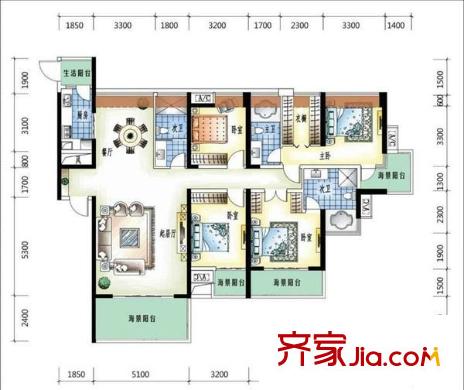 海悦湾 0室 户型图
