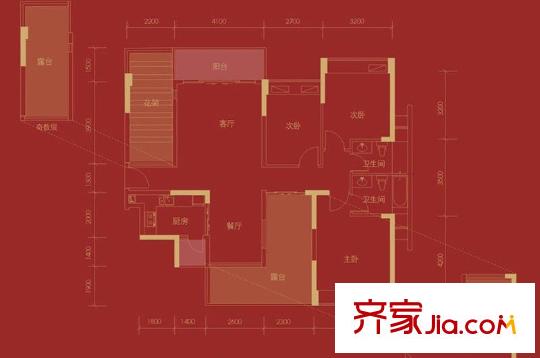 喜福汇 7室 户型图