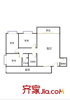丰华苑 3室 户型图