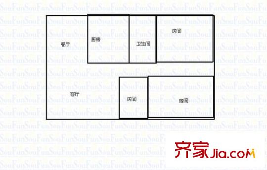 甲岸花园 3室 户型图