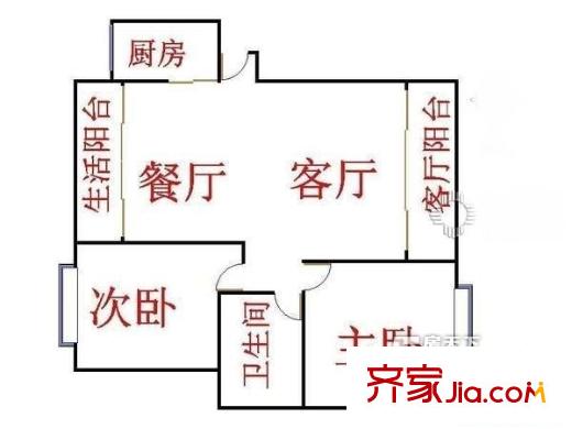 深圳 富安花园 二居室 二房二厅一卫
