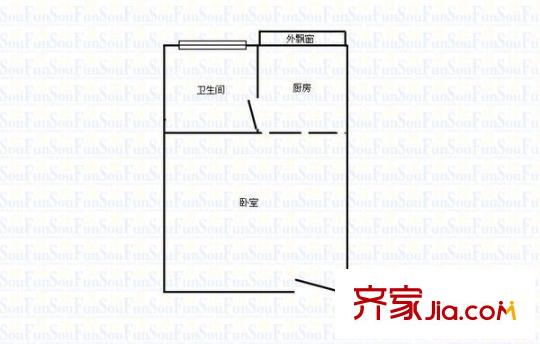 观澜湖上堤 1室 户型图